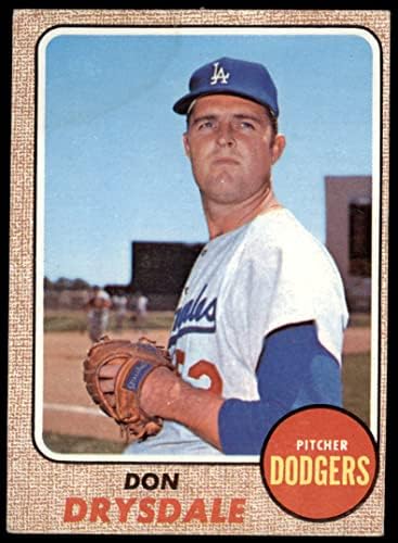 1968 Topps 145 Ne Drysdale Los Angeles Dodgers (Baseball Kártya) JÓ Dodgers