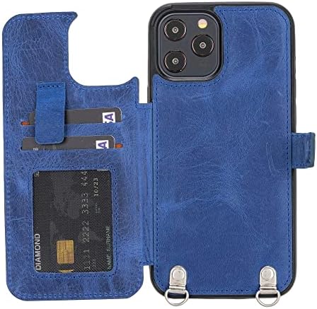 Venito Fermo Bőr Pénztárca Esetben Kompatibilis az iPhone 12 Pro Max – Kors Szíj - Extra Biztonságos az RFID-Blokkoló (Antik