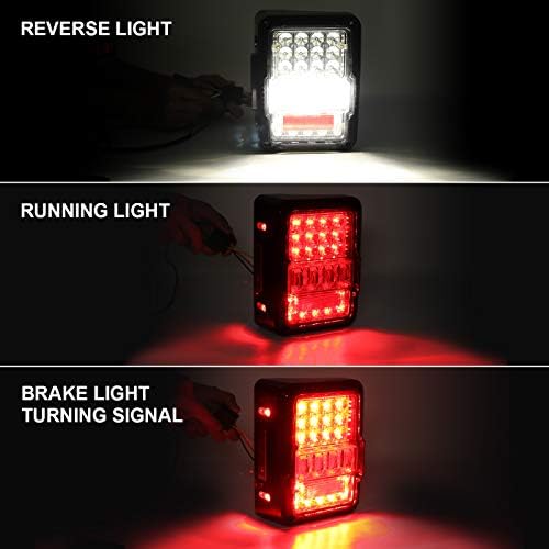 COWONE [4D Fordított Lámpák LED-es hátsó Lámpák Kompatibilis a Jeep Wrangler JK/JKU 2007-2018 Hátsó Lámpa Vissza a Fények