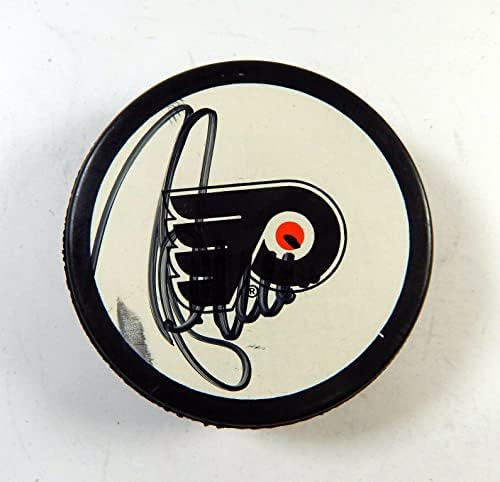 Jordan Hordjak Aláírt Philadelphia Flyers Jégkorong Auto 305 - Dedikált NHL Korong