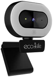 eco4life 1080p HD Webkamera a Gyűrű Fény, Auto Fókusz, illetve Irányított zajszűrő Mikrofon.