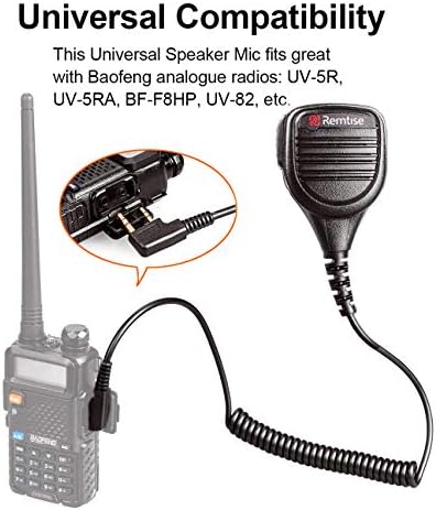 Hangszóró, Mikrofon Baofeng Walkie Talkie, 2 Pin-Váll Mikrofon Kompatibilis Baofeng Rádiók BF-F8HP/F9 UV-82/82HP/82C/5R/5R5/5RA/5RE/5X3,