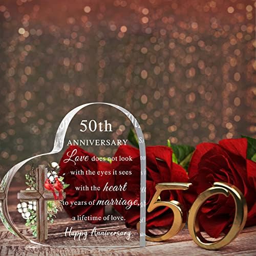 50 házassági Évforduló Év Ajándékok Év Házasság Ajándék, házassági Évforduló Szív Házassági Emlék Dekoráció Ajándék Pár Szülő
