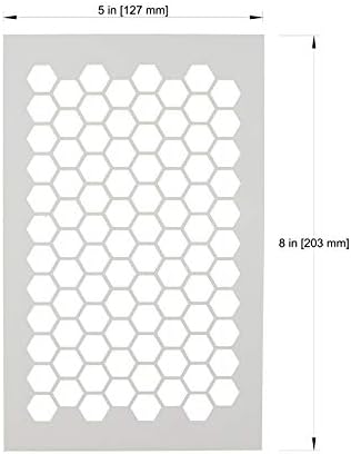 Delux Művészeti Honeycomb Stencil, többször használatos, Mosható, de Tartós Poliészter Műanyag Sablon, 5x8 Cm
