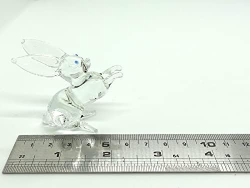 Sansukjai Nyúl Apró Miniatűr Figurákat Állatok Kézzel Fúvott Üveg-Művészet Gyűjthető Ajándék Díszíteni, Tiszta