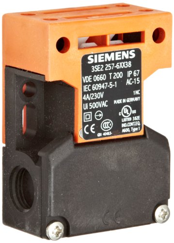 Siemens 3SE2 257-6XX38 Záró Kapcsoló, Öntött Műanyag Burkolat Felső Oldalán Bejegyzést, M16 x 1,5 Összekötő Szál, Automatikus