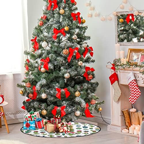 xigua karácsonyfa, Szőnyeg Zöld Cactaceous Fa Kerek Fa Szőnyeg Karácsonyi Ünnepi Dekoráció Ünnepi Dekoráció, 28.3-es Átmérővel